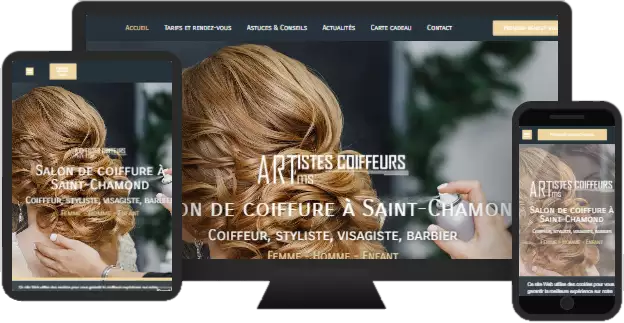 Aperçu du site web ART'MS LES ARTISTES COIFFEURS - ecommerce réalisé par Sycow Solutions