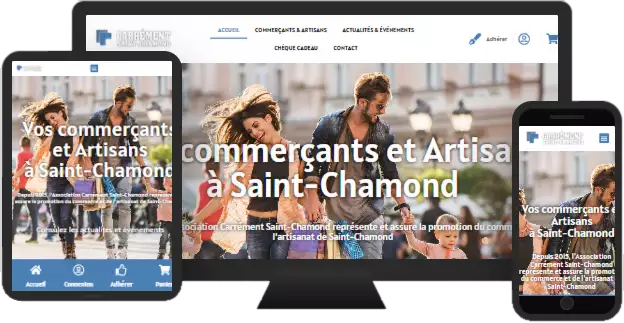 Aperçu du site web CARRÉMENT SAINT-CHAMOND - ecommerce réalisé par Sycow Solutions