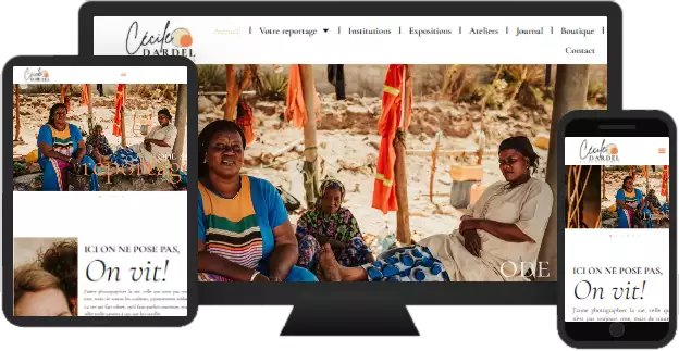 Aperçu du site web CÉCILE DARDEL PHOTOGRAPHE - vitrine réalisé par Sycow Solutions