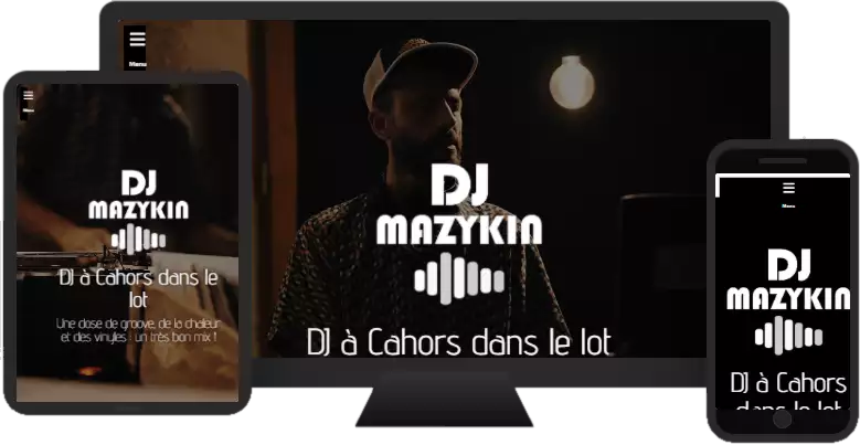 Aperçu du site web DJ MAZYKIN - vitrine réalisé par Sycow Solutions