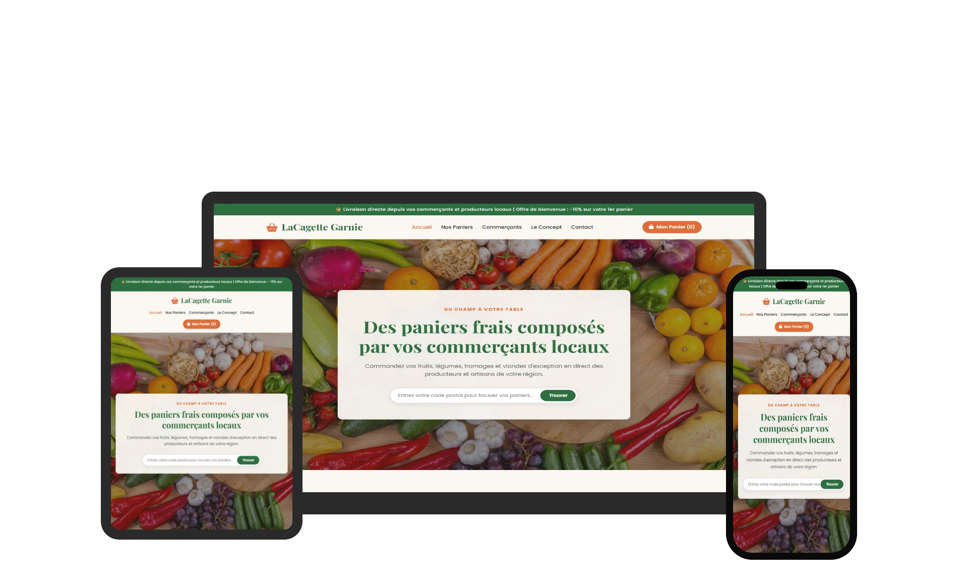 Aperçu du site web LA CAGETTE GARNIE - vitrine réalisé par Sycow Solutions