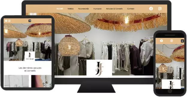 Aperçu du site web JADE & JOSEPH - vitrine réalisé par Sycow Solutions