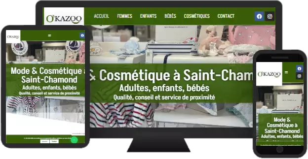 Aperçu du site web O'KAZOO - vitrine réalisé par Sycow Solutions