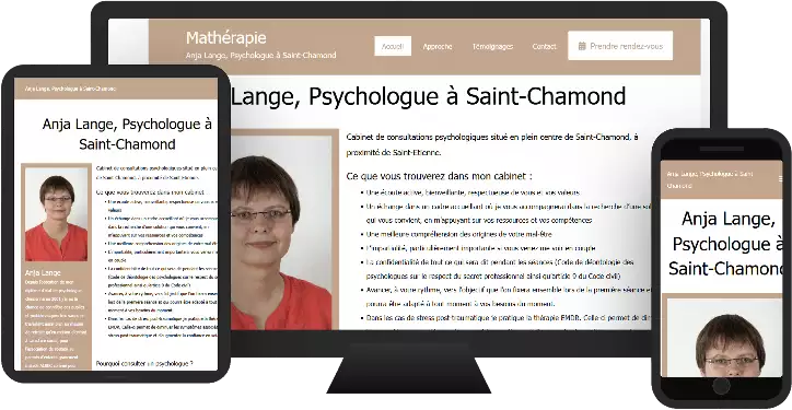 Aperçu du site web MATHÉRAPIE - ANJA LANGE - vitrine réalisé par Sycow Solutions