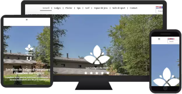 Aperçu du site web LES LODGES DU GOLF - vitrine réalisé par Sycow Solutions