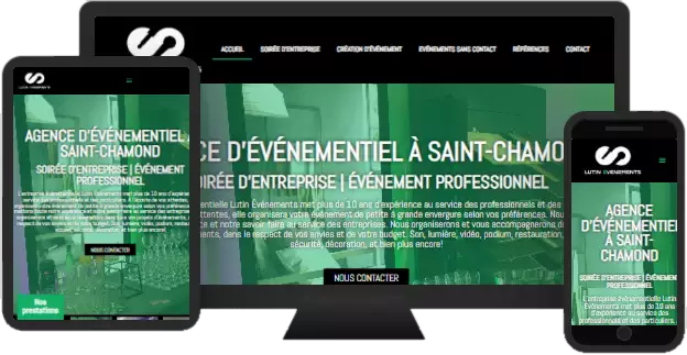 Aperçu du site web LUTIN EVENEMENTS - vitrine réalisé par Sycow Solutions