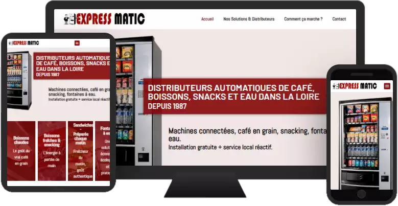 Aperçu du site web EXPRESS MATIC - vitrine réalisé par Sycow Solutions