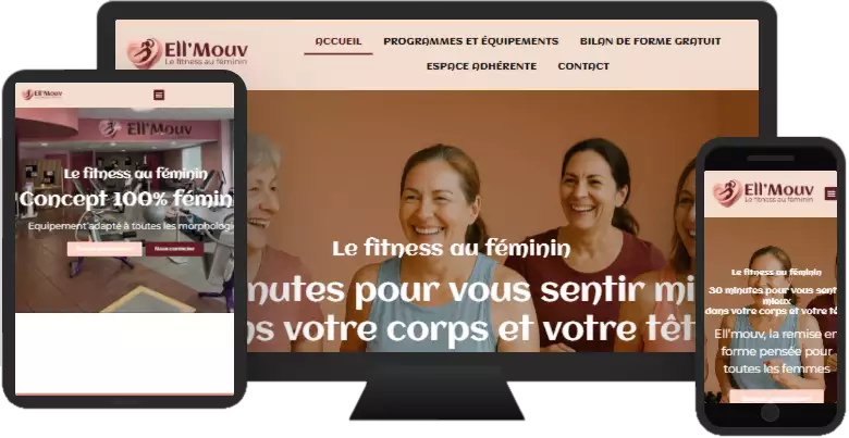 Aperçu du site web ELL'MOUV - vitrine réalisé par Sycow Solutions