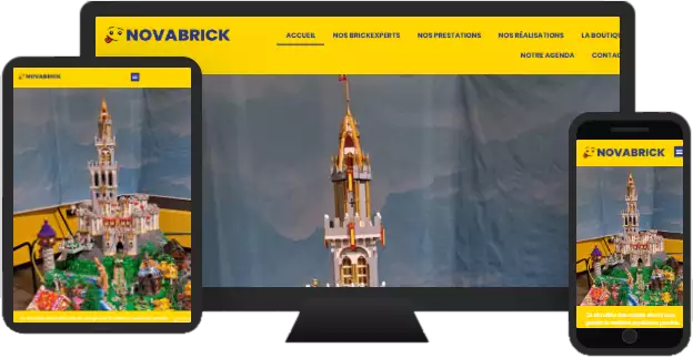 Aperçu du site web NOVABRICK - vitrine réalisé par Sycow Solutions