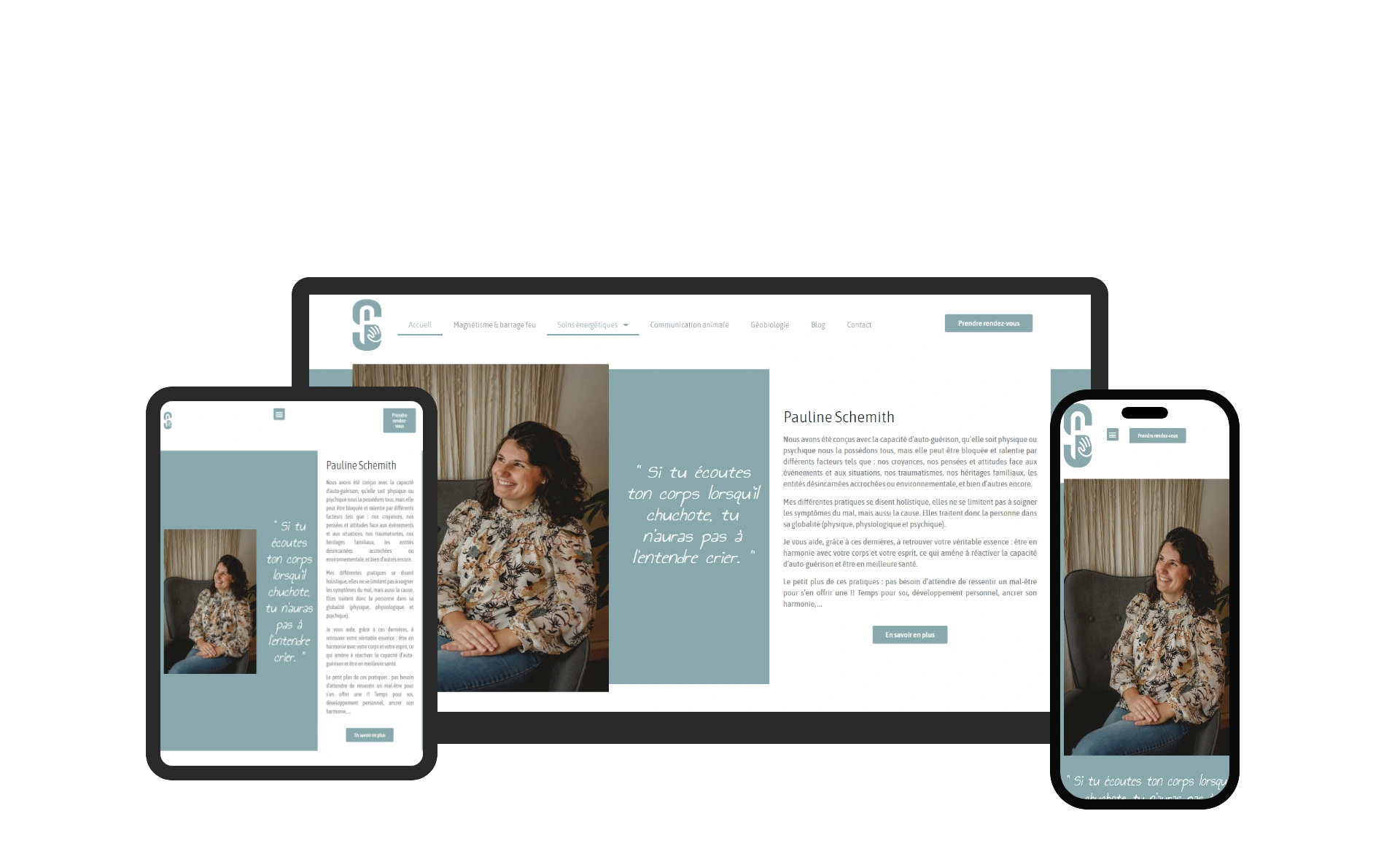 Aperçu du site web PAULINE SCHEMITH - vitrine réalisé par Sycow Solutions