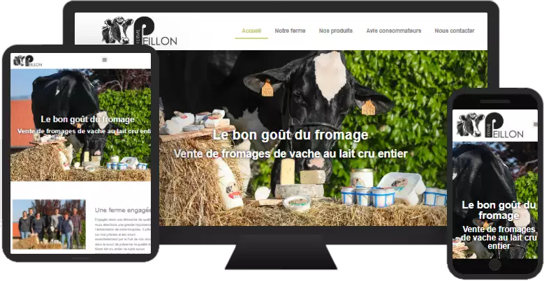 Aperçu du site web GAEC FERME PEILLON - vitrine réalisé par Sycow Solutions