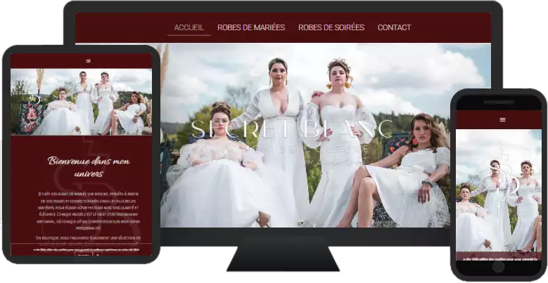 Aperçu du site web SANDRA BERSOT COUTURE - vitrine réalisé par Sycow Solutions