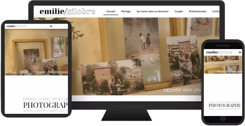 Aperçu du site web EMILIE SILOBRE - vitrine réalisé par Sycow Solutions