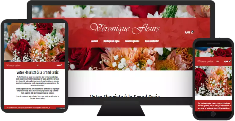 Aperçu du site web VEROFLEURS - vitrine réalisé par Sycow Solutions