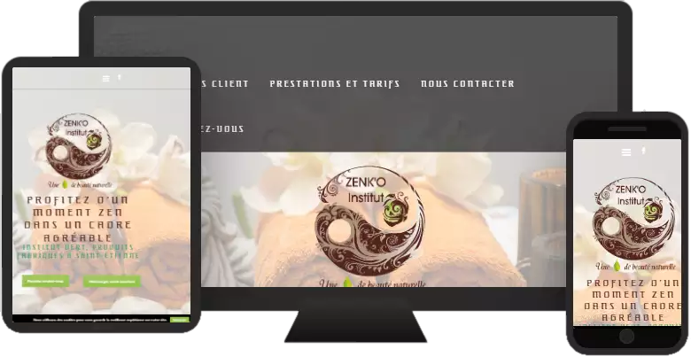 Aperçu du site web ZENKO INSTITUT - vitrine réalisé par Sycow Solutions